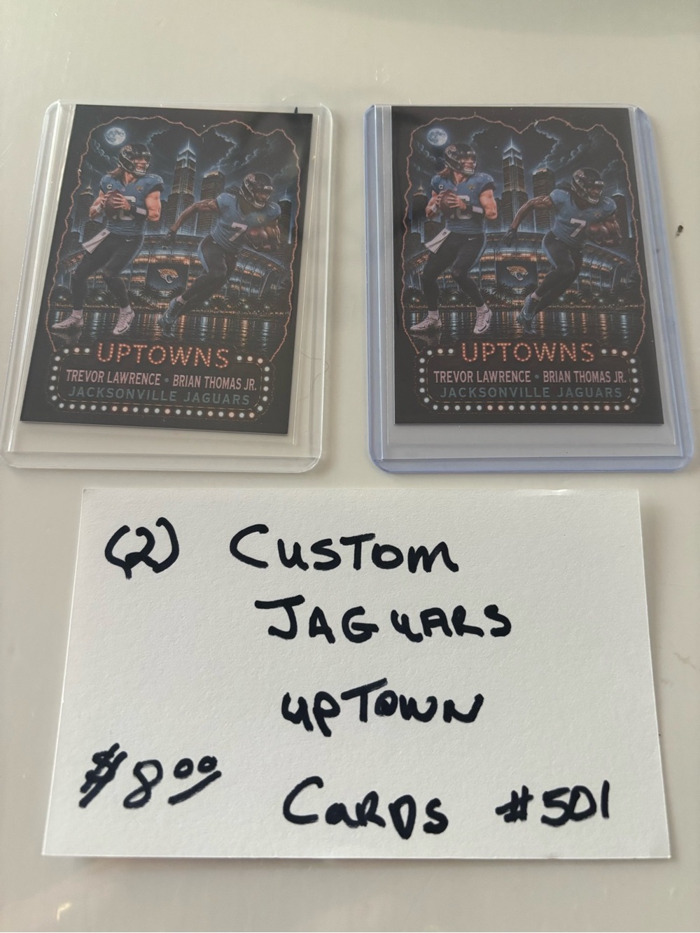 Custom Uptowns Jacksonville Jaguars Trading Card - Black